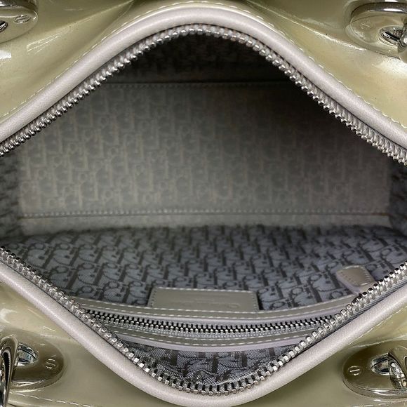 Christian Dior Shoulder Bag Enamel Cannage Handbag - Picture 11 of 11